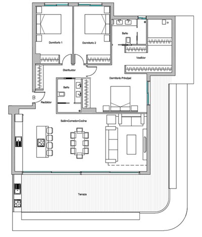 3 Bed | 2 Bath Penthouse property - Image 1